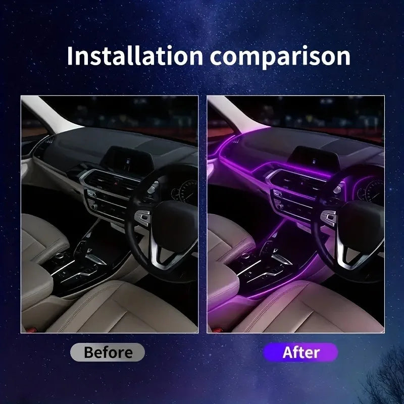 Neon Glow Car Interior Lights